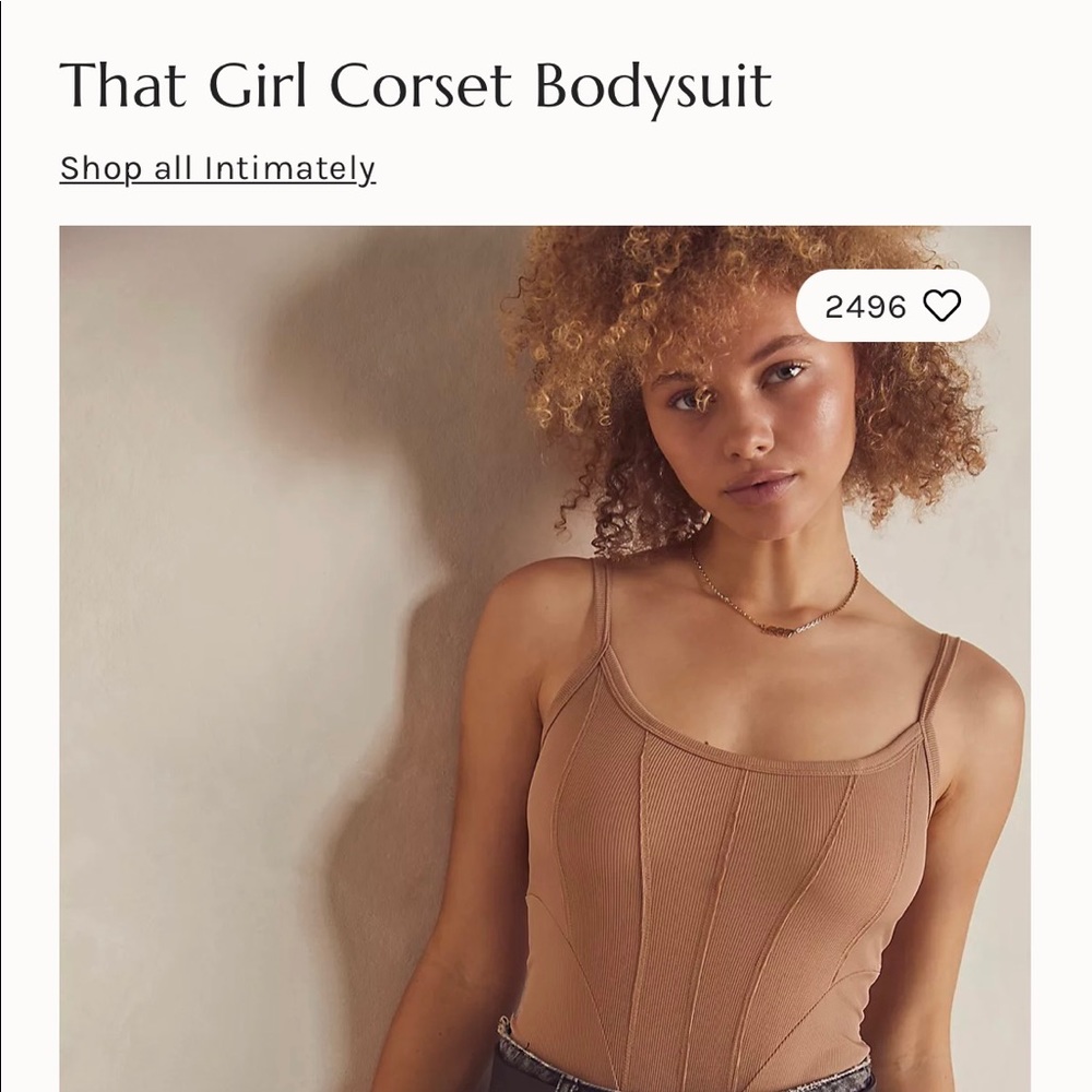 Free People That Girl Corset Bodysuit